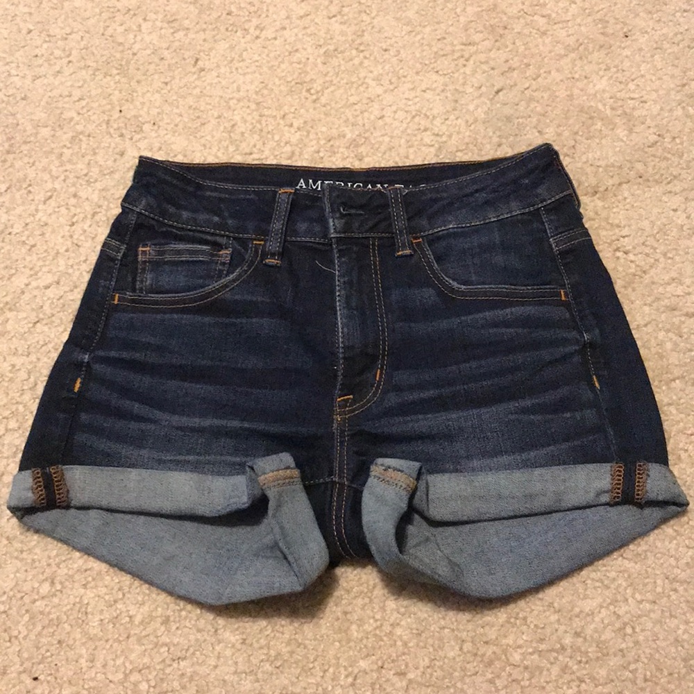 Hi-Rise Shortie Jean Shorts